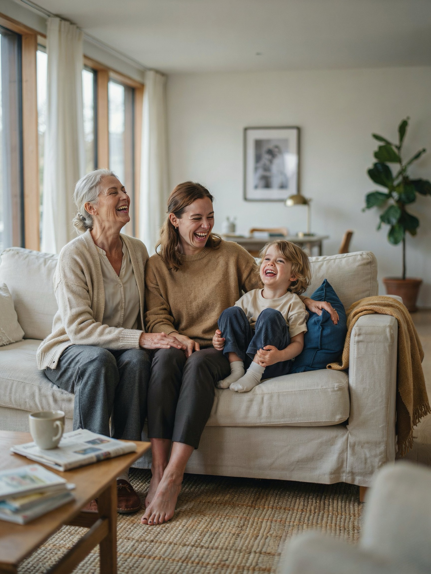Familie über drei Generationen